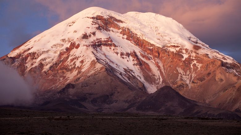 Chimborazo volcano is the highest mountain in Ecuador with 6300 mt. and is located at the Andes Mountain Range. Because is near the Equator line is the closest place on earth to the sun.